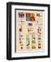 Some of the Signal Flags of Royal Navy Including the Royal Standard White Ensign Union Jack-null-Framed Photographic Print