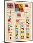 Some of the Signal Flags of Royal Navy Including the Royal Standard White Ensign Union Jack-null-Mounted Photographic Print