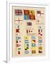 Some of the Signal Flags of Royal Navy Including the Royal Standard White Ensign Union Jack-null-Framed Photographic Print