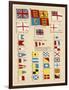 Some of the Signal Flags of Royal Navy Including the Royal Standard White Ensign Union Jack-null-Framed Photographic Print