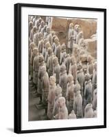 Some of the Six Thousand Statues in the Army of Terracotta Warriors, Shaanxi Province, China-Gavin Hellier-Framed Photographic Print