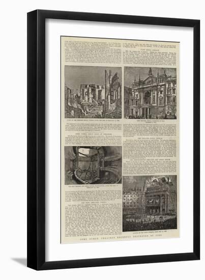 Some Other Theatres Recently Destroyed by Fire-null-Framed Giclee Print