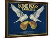 Some Pears Pear Crate Label - Napa, CA-Lantern Press-Framed Art Print