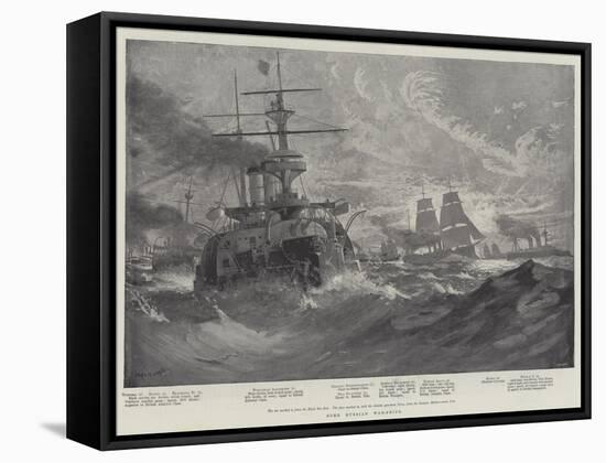 Some Russian War-Ships-Fred T. Jane-Framed Stretched Canvas