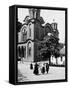 Some Serbian People Strolling in Front of a Church, Belgrade-null-Framed Stretched Canvas