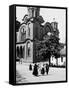 Some Serbian People Strolling in Front of a Church, Belgrade-null-Framed Stretched Canvas