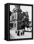Some Serbian People Strolling in Front of a Church, Belgrade-null-Framed Stretched Canvas
