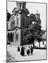 Some Serbian People Strolling in Front of a Church, Belgrade-null-Mounted Photographic Print