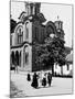 Some Serbian People Strolling in Front of a Church, Belgrade-null-Mounted Photographic Print