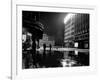 Some Serbian Workers Cleaning a Street at Night, Belgrade-null-Framed Photographic Print