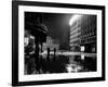 Some Serbian Workers Cleaning a Street at Night, Belgrade-null-Framed Photographic Print