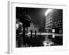 Some Serbian Workers Cleaning a Street at Night, Belgrade-null-Framed Photographic Print