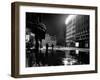 Some Serbian Workers Cleaning a Street at Night, Belgrade-null-Framed Photographic Print