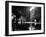 Some Serbian Workers Cleaning a Street at Night, Belgrade-null-Framed Photographic Print