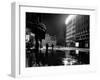 Some Serbian Workers Cleaning a Street at Night, Belgrade-null-Framed Photographic Print