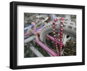 Some Six Months after Hurricane Katrina the Gulf Coast Mardi Gras Beads are Flying Again-null-Framed Photographic Print