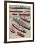 Some Types of Model Ships-GH Davis-Framed Art Print