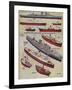 Some Types of Model Ships-GH Davis-Framed Art Print