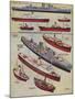 Some Types of Model Ships-GH Davis-Mounted Art Print
