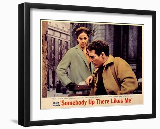 Somebody Up There Likes Me, Pier Angeli, Paul Newman, 1956-null-Framed Photo