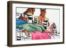 Someone Is Sleeping In My Bed-Julia Letheld Hahn-Framed Art Print
