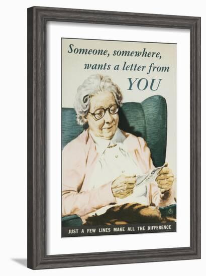 Someone, Somewhere, Wants a Letter from You-null-Framed Art Print