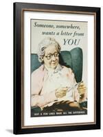 Someone, Somewhere, Wants a Letter from You-null-Framed Art Print