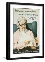 Someone, Somewhere, Wants a Letter from You-null-Framed Art Print