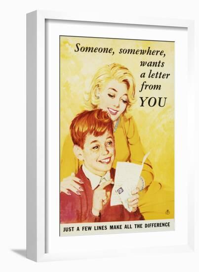 Someone, Somewhere, Wants a Letter from You-null-Framed Art Print