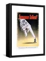 Someone Talked! Poster-Henry Koerner-Framed Stretched Canvas