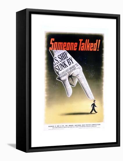 Someone Talked! Poster-Henry Koerner-Framed Stretched Canvas