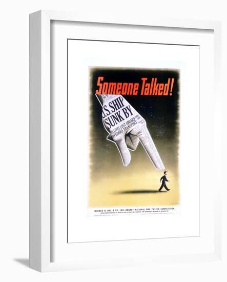 Someone Talked! Poster-Henry Koerner-Framed Giclee Print