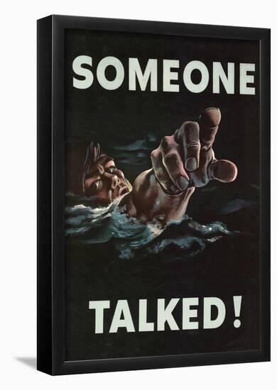 Someone Talked WWII War Propaganda Art Print Poster-null-Framed Poster