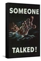 Someone Talked WWII War Propaganda Art Print Poster-null-Framed Stretched Canvas