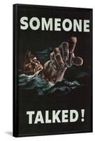 Someone Talked WWII War Propaganda Art Print Poster-null-Framed Poster