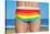 Someone Wearing a Rainbow Swimsuit on the Beach-nito-Stretched Canvas