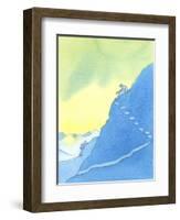 Someone Who Has Been Brought 'High' in Prayer, and Asked by the Lord to Guide Others, is like a Cli-Elizabeth Wang-Framed Giclee Print