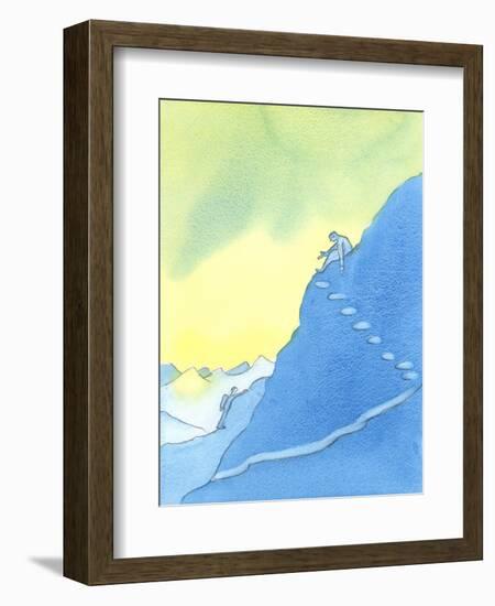 Someone Who Has Been Brought 'High' in Prayer, and Asked by the Lord to Guide Others, is like a Cli-Elizabeth Wang-Framed Giclee Print