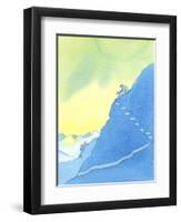 Someone Who Has Been Brought 'High' in Prayer, and Asked by the Lord to Guide Others, is like a Cli-Elizabeth Wang-Framed Giclee Print