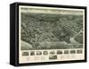 Somers Point, New Jersey - Panoramic Map-Lantern Press-Framed Stretched Canvas