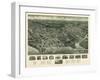 Somers Point, New Jersey - Panoramic Map-Lantern Press-Framed Art Print