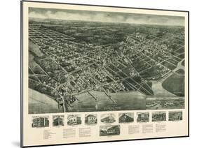 Somers Point, New Jersey - Panoramic Map-Lantern Press-Mounted Art Print