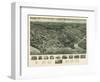 Somers Point, New Jersey - Panoramic Map-Lantern Press-Framed Art Print