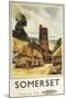 Somerset, England - Historic Village Scene British Railway Poster-Lantern Press-Mounted Art Print