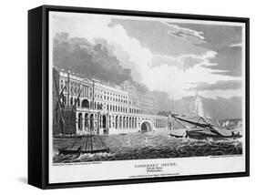 Somerset House, from the Thames, London, 19th Century-H le Keux-Framed Stretched Canvas