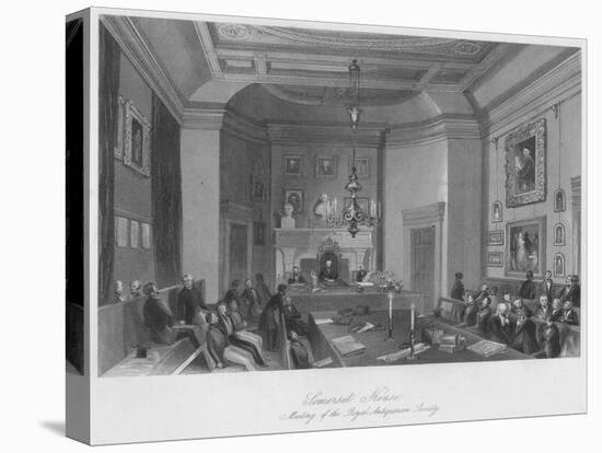'Somerset House. Meeting of the Royal Antiquarian Society', c1841-Henry Melville-Stretched Canvas