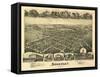 Somerset, Pennsylvania - Panoramic Map-Lantern Press-Framed Stretched Canvas