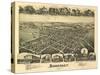 Somerset, Pennsylvania - Panoramic Map-Lantern Press-Stretched Canvas