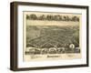 Somerset, Pennsylvania - Panoramic Map-Lantern Press-Framed Art Print