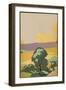 Somerset Scenery, in Art Deco Style-null-Framed Art Print